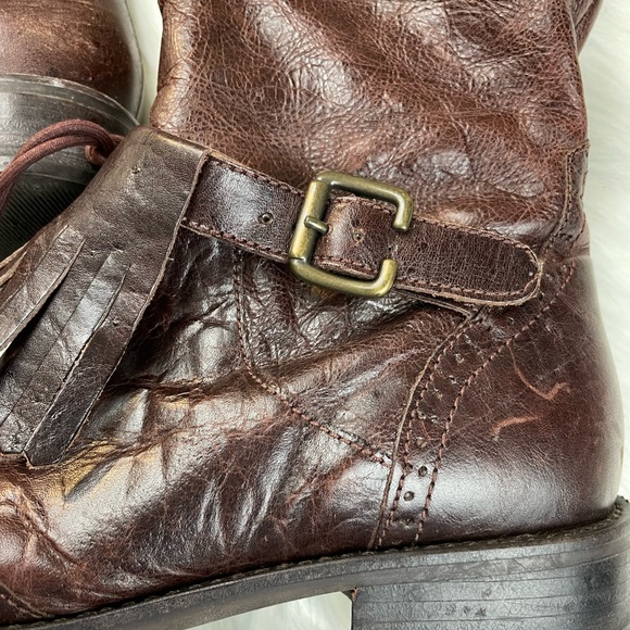 Welsh Boots Tall Womens Leather Brown Size 7.5 - Picture 3 of 14